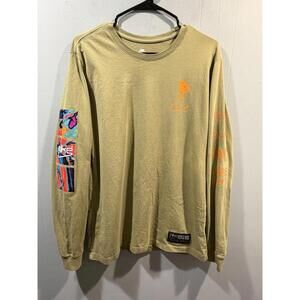 Mens The Nike Tee Size Large Long Sleeve Crew Neck Green